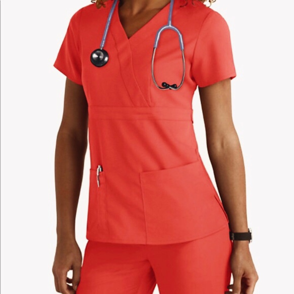 Grey’s Anatomy Coral Scrub Top